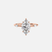  The Nicole Marquise Moissanite Ring 18k Rose Gold 001