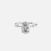  The Nicole Oval Lab Diamond Ring 14k White Gold 001
