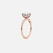  The Nicole Round Moissanite Ring 14k Rose Gold 002