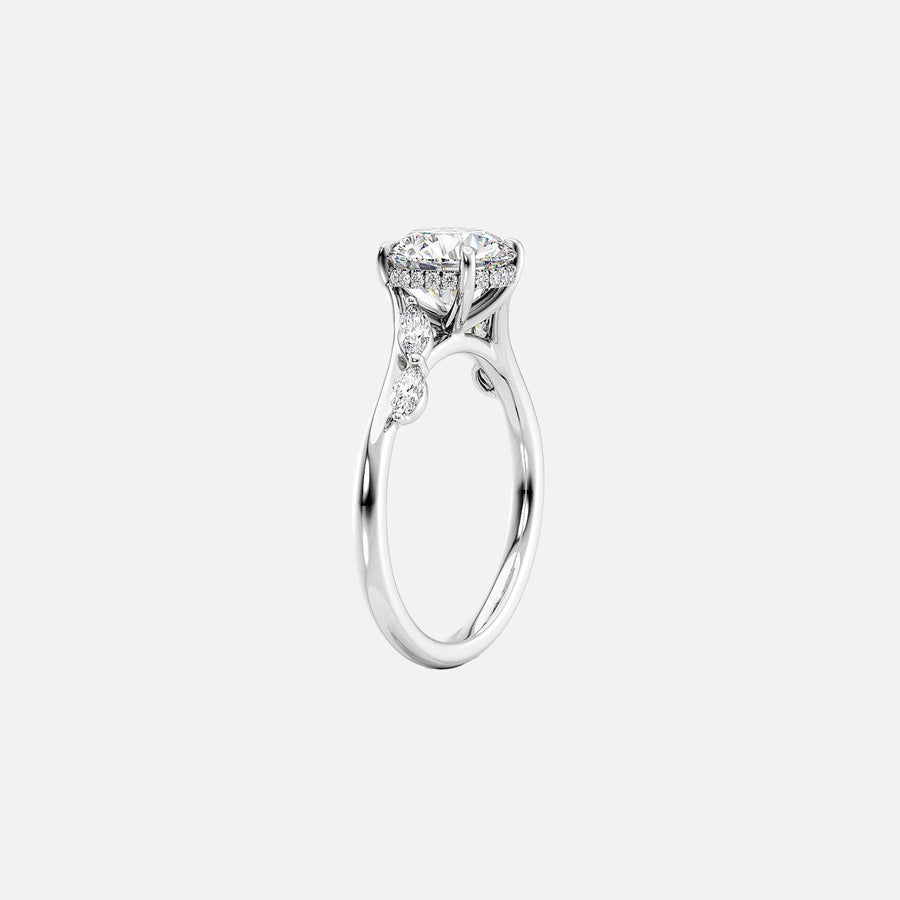  The Nova Marquise Lab Diamond Ring 14k White Gold 002