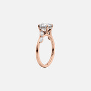  The Nova Oval Moissanite Ring 18k Rose Gold 002