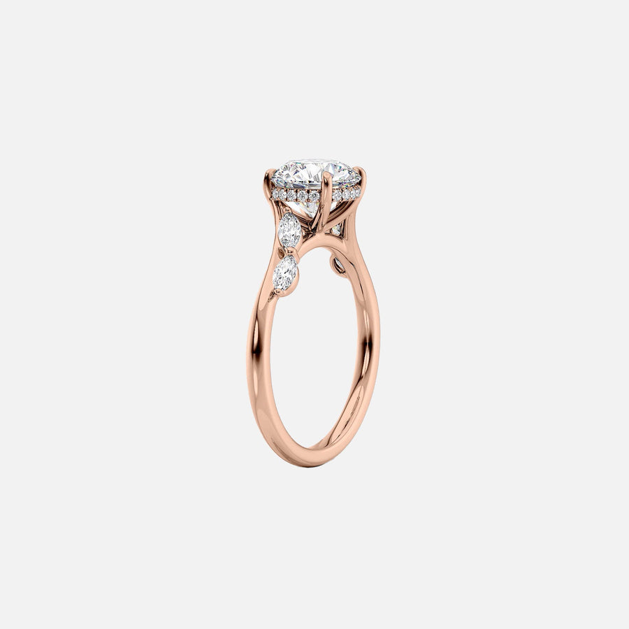  The Nova Oval Moissanite Ring 18k Rose Gold 002