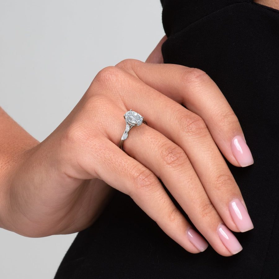  The Nova Oval Moissanite Ring 18k White Gold 005 Final