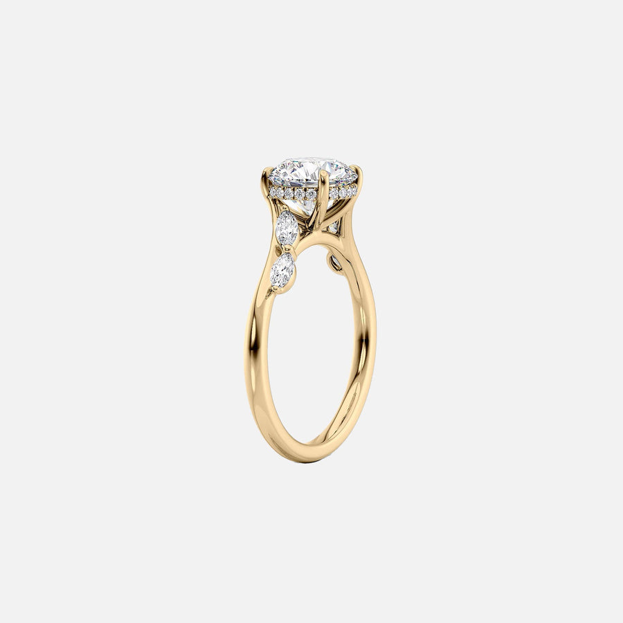  The Nova Oval Moissanite Ring 18k Yellow Gold 002