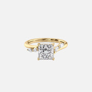  The Nova Princess Moissanite Ring 18k Yellow Gold 001