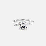  The Nova Round Lab Diamond Ring 14k White Gold 001