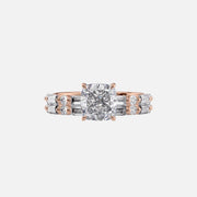  The Patricia Cushion Moissanite Ring 14k Rose Gold 003