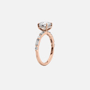  The Patricia Emerald Lab Diamond Ring 14k Rose Gold 002