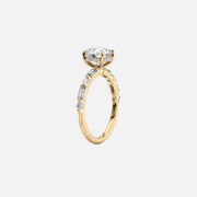  The Patricia Emerald Lab Diamond Ring 18k Yellow Gold 002