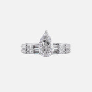  The Patricia Pear Lab Diamond Ring 18k White Gold 003