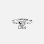  The Patricia Princess Moissanite Ring 14k White Gold 001