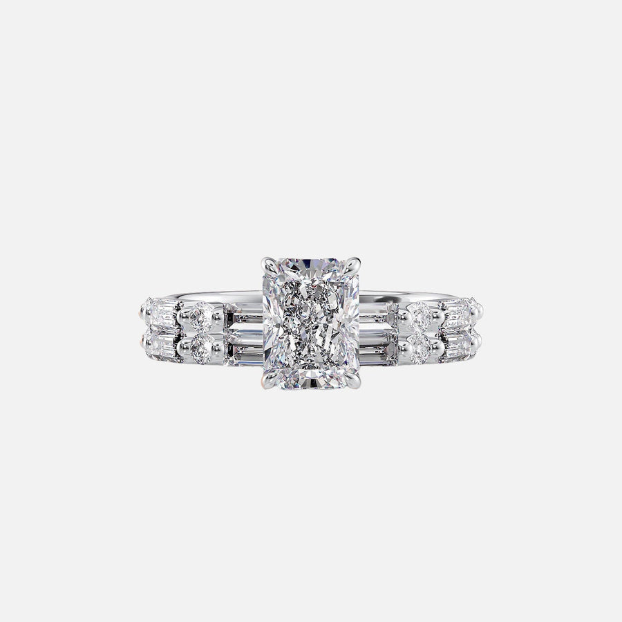  The Patricia Radiant Lab Diamond Ring 18k White Gold 003