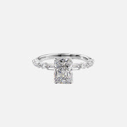  The Patricia Radiant Moissanite Ring 14k White Gold 001