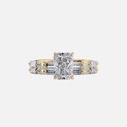  The Patricia Radiant Moissanite Ring 18k Yellow Gold 003