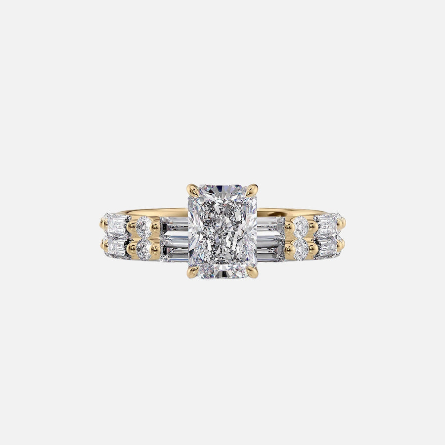  The Patricia Radiant Moissanite Ring 18k Yellow Gold 003