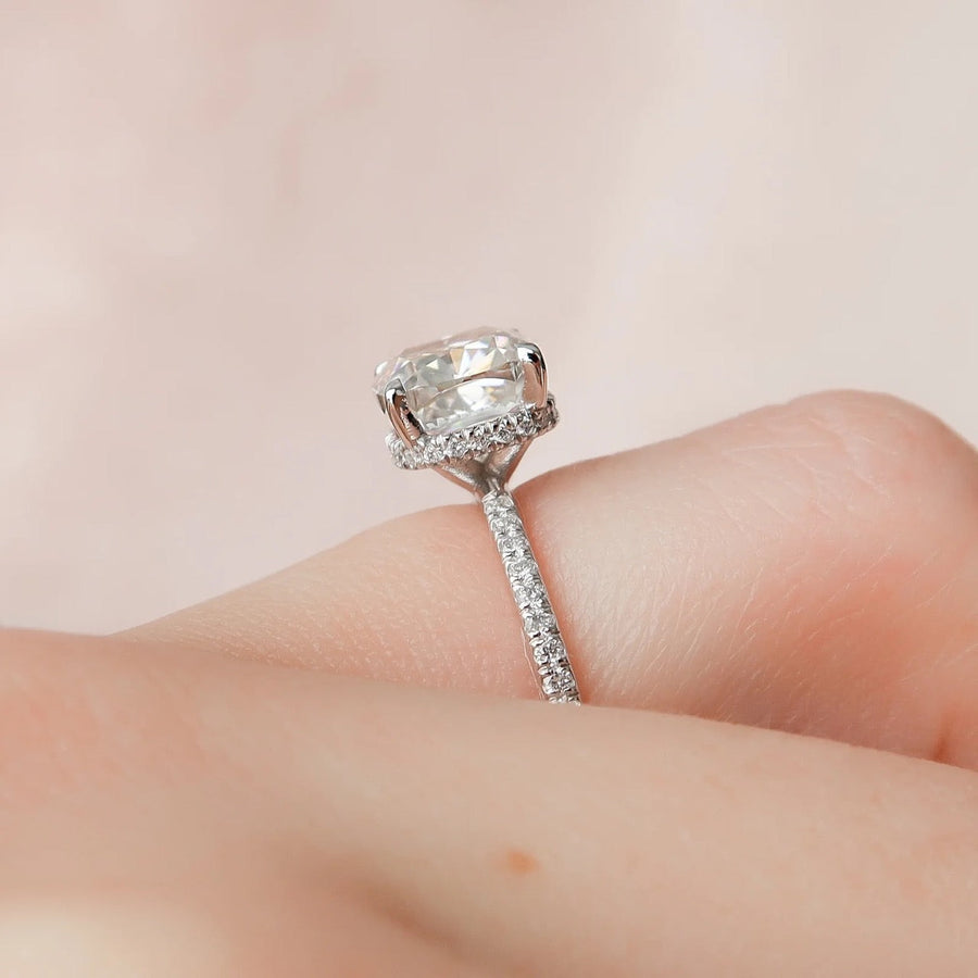  The Pave Alex Cushion Lab Diamond Ring 18k White Gold 004 Final