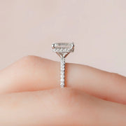  The Pave Alex Emerald Moissanite Ring 18k White Gold 004 Final