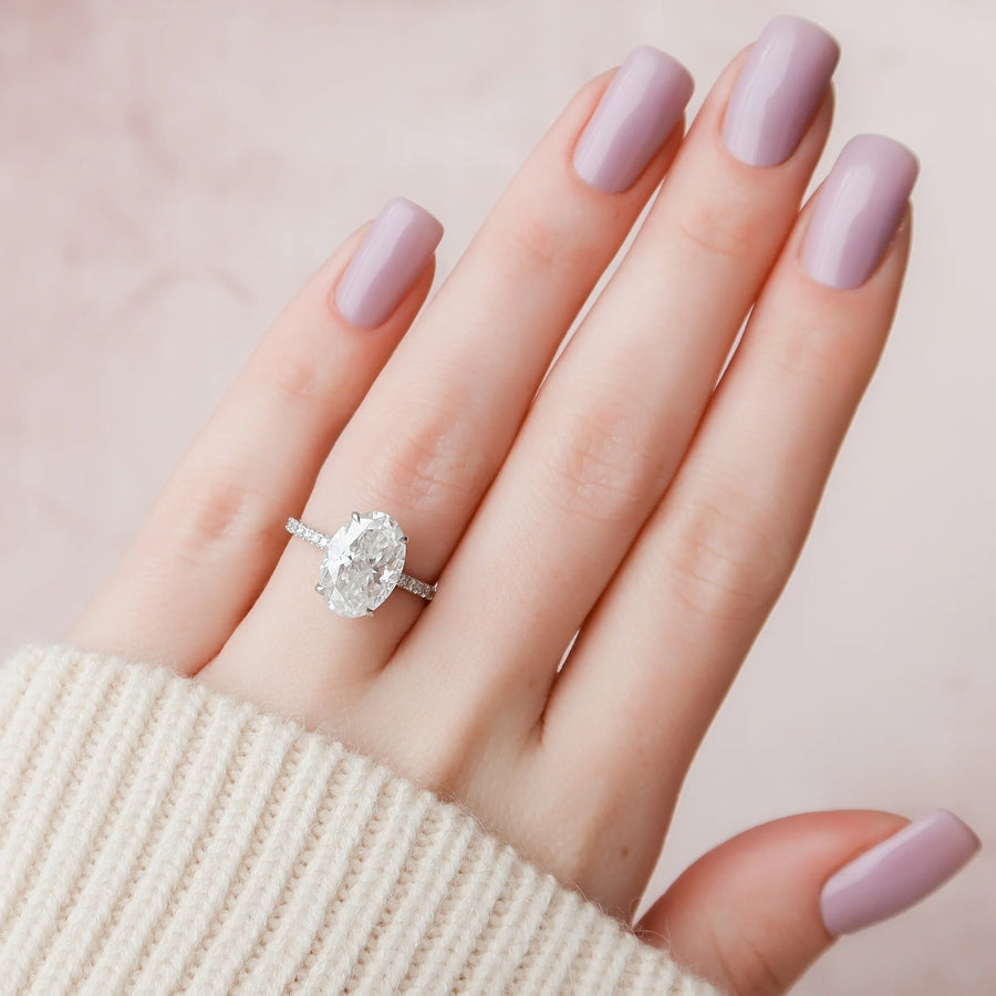  The Pave Alex Oval Moissanite Ring 14k White Gold 004 Final