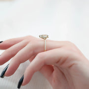  The Pave Alex Pear Lab Diamond Ring 18k Yellow Gold 004