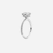 The Pave Alex Round Moissanite Ring 14k White Gold 002