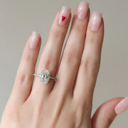  The Pave Alison Oval Lab Diamond Ring 18k White Gold 003