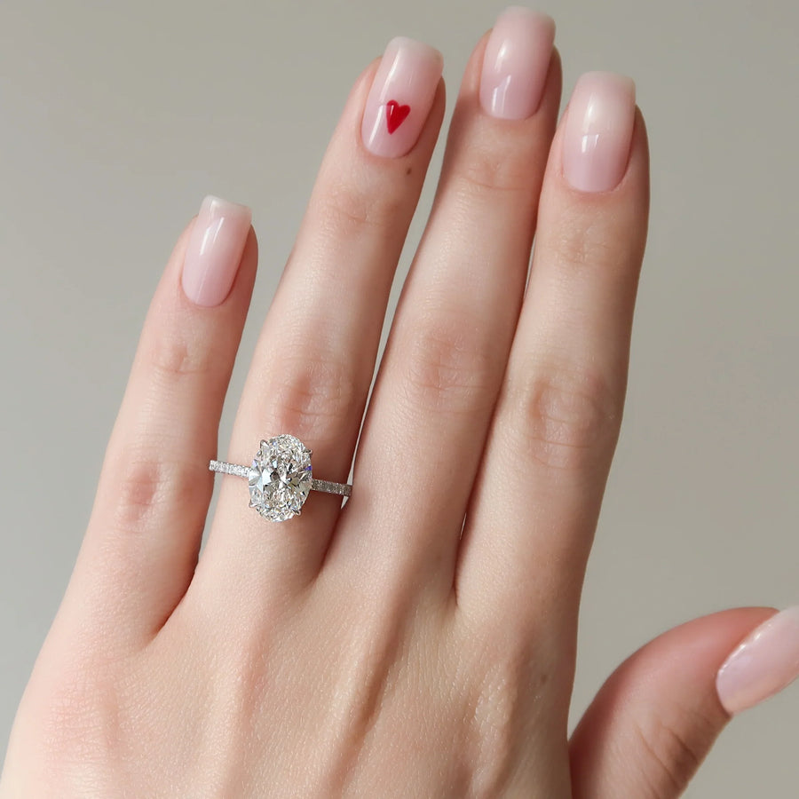  The Pave Alison Oval Lab Diamond Ring 18k White Gold 003