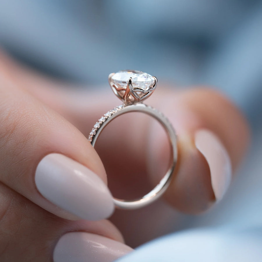  The Pave Alison Oval Moissanite Ring 18k Rose Gold 005 Final