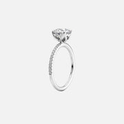  The Pave Alison Princess Lab Diamond Ring 14k White Gold 002