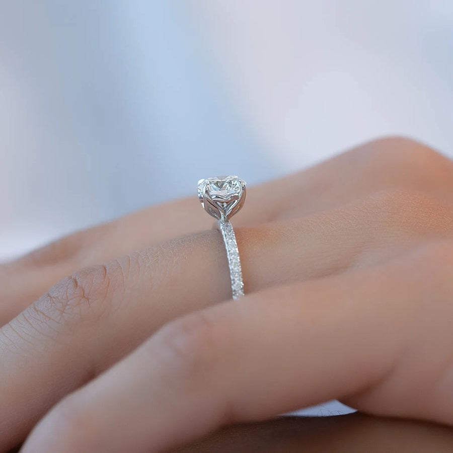  The Pave Alison Round Lab Diamond Ring 18k White Gold 004