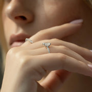  The Pave Ashley Emerald Moissanite Ring 18k White Gold 004 Final