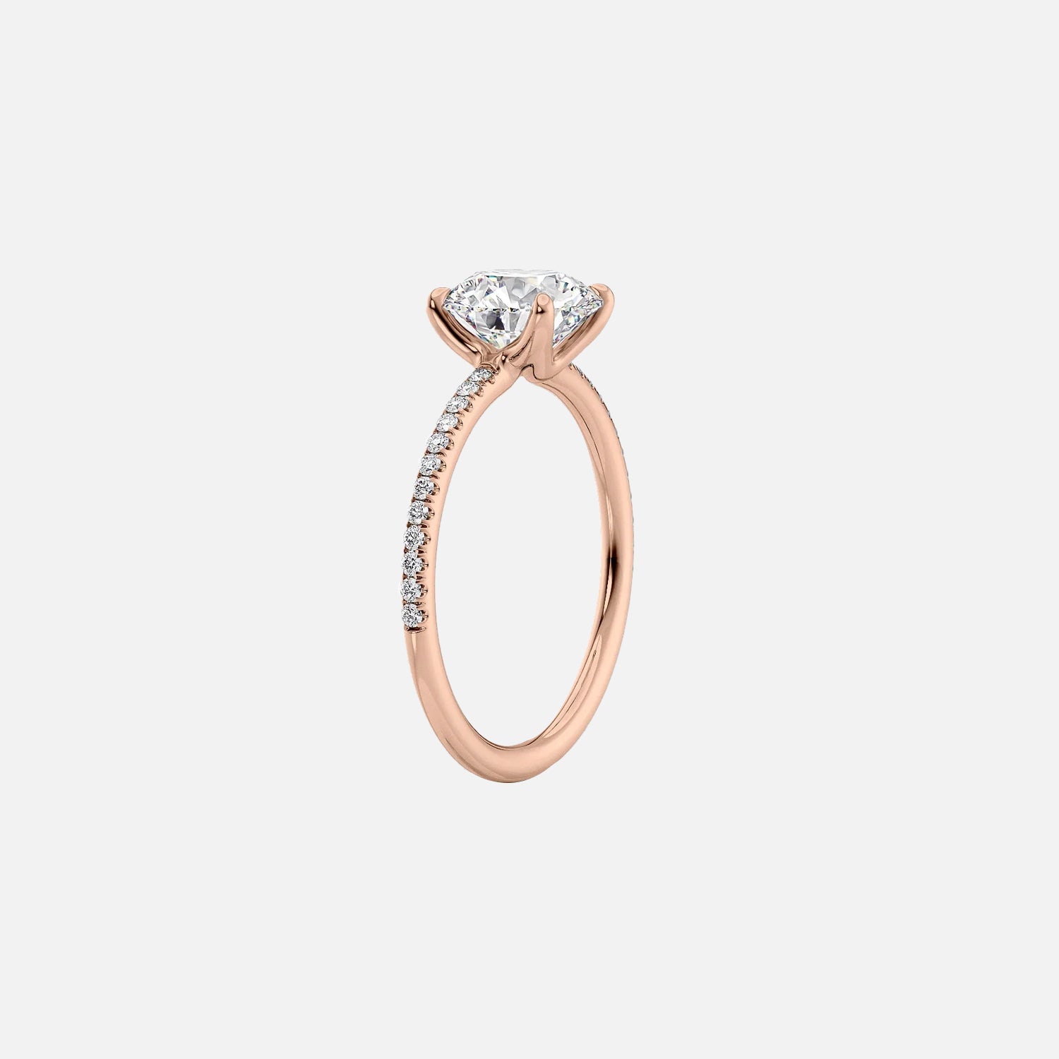  The Pave Ashley Marquise Moissanite Ring 14k Rose Gold 002
