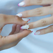  The Pave Ashley Oval Lab Diamond Ring 18k Rose Gold 003