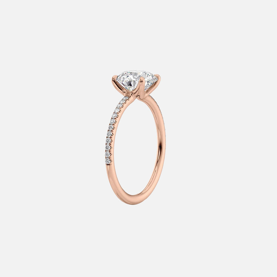  The Pave Ashley Pear Lab Diamond Ring 14k Rose Gold 002