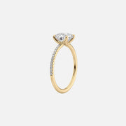  The Pave Ashley Pear Lab Diamond Ring 18k Yellow Gold 002