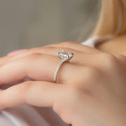  The Pave Ashley Princess Lab Diamond Ring 14k White Gold 003