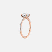  The Pave Ashley Radiant Lab Diamond Ring 18k Rose Gold 002