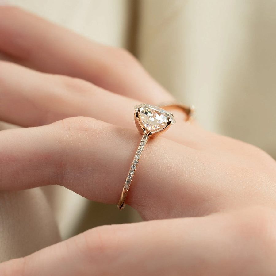  The Pave Ashley Round Lab Diamond Ring 14k Rose Gold 004 Final