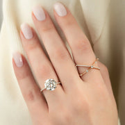  The Pave Ashley Round Lab Diamond Ring 18k Rose Gold 003