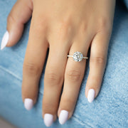  The Pave Ashley Round Moissanite Ring 18k Yellow Gold 003