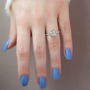  The Pave Charlotte Cushion Moissanite Ring 18k White Gold 003