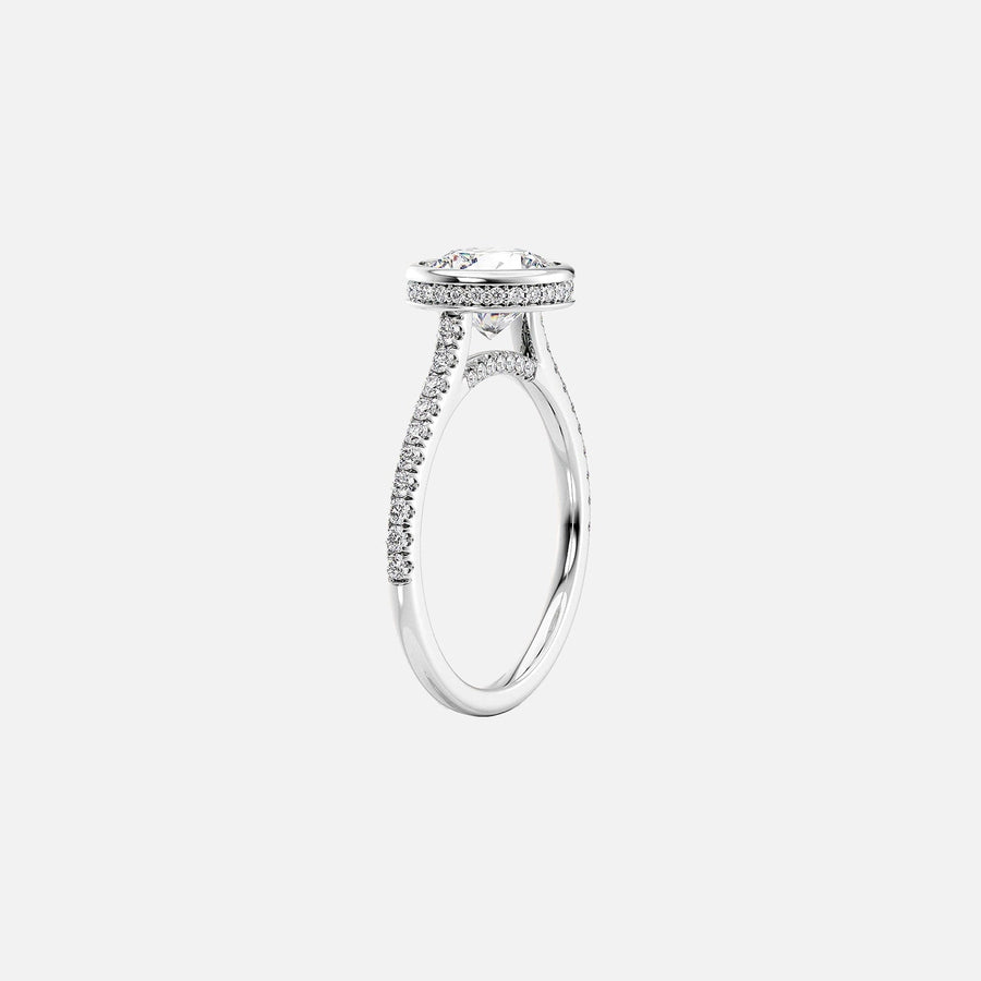  The Pave Charlotte Round Lab Diamond Ring 14k White Gold 002