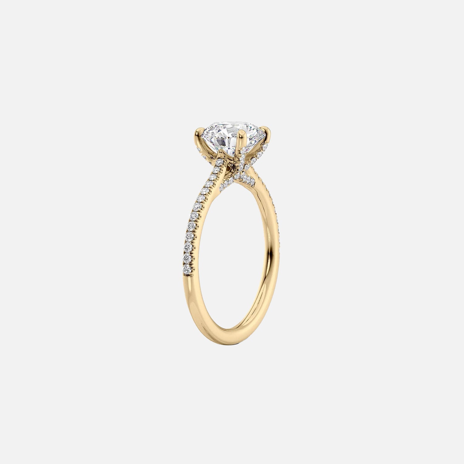  The Pave Claire Marquise Lab Diamond Ring 14k Yellow Gold 002