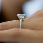  The Pave Claire Radiant Moissanite Ring 18k White Gold 004