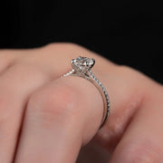  The Pave Claire Round Lab Diamond Ring 18k White Gold 004