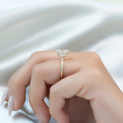  The Pave Crown Kamellie Oval Lab Diamond Ring 14k Yellow Gold 003