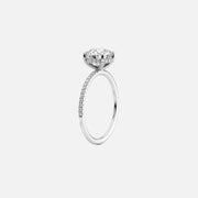  The Pave Crown Kamellie Oval Lab Diamond Ring 18k White Gold 002