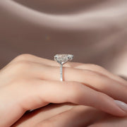  The Pave Crown Kamellie Pear Lab Diamond Ring 14k White Gold 003