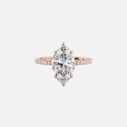  The Pave Eleanor Marquise Lab Diamond Ring 18k Rose Gold 001