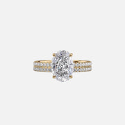  The Pave Eleanor Oval Lab Diamond Ring 14k Yellow Gold 003