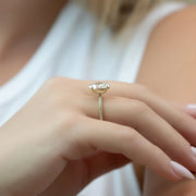 The Pave Eleanor Oval Lab Diamond Ring 14k Yellow Gold 004